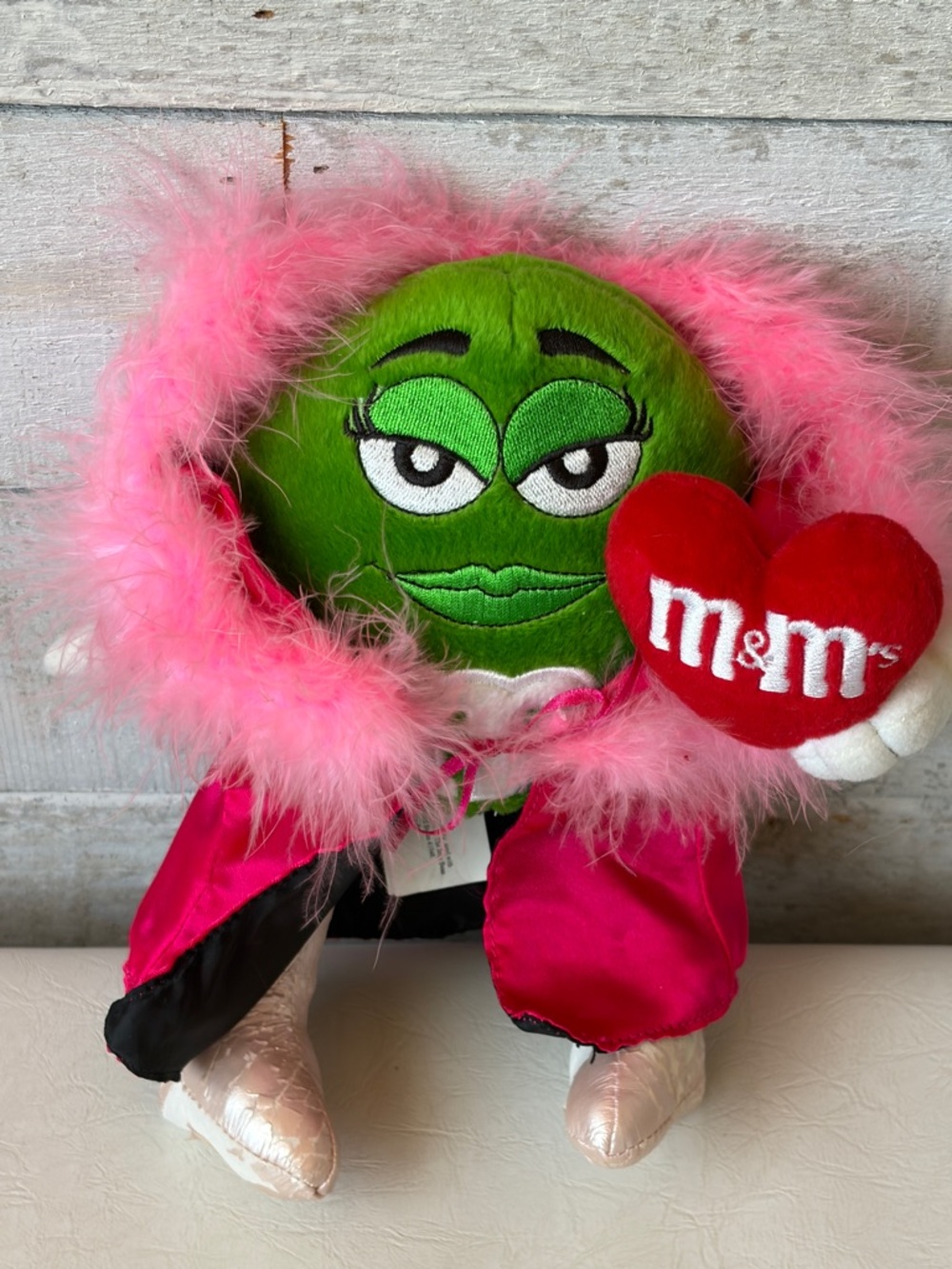 Vintage Galerie "In Your Dreams" Ms. Green M&M's plush doll